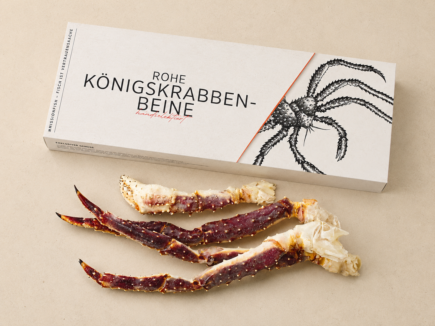Alaska-Königskrabbenbeine und -scheren · roh